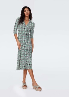 "DVF - Abigail Silk Jersey Midi Wrap Dress by Diane Von Furstenberg