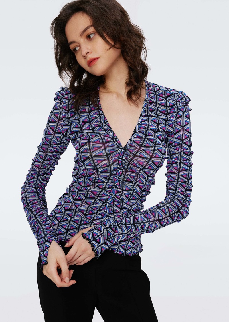 "DVF - Amal Reversible Mesh Top by Diane Von Furstenberg