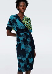 "DVF - Aya Knit Jacquard Wrap Dress by Diane Von Furstenberg