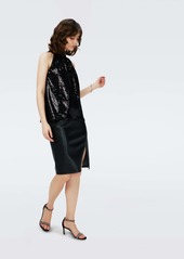 "DVF - Dove Sequin Mesh Top by Diane Von Furstenberg