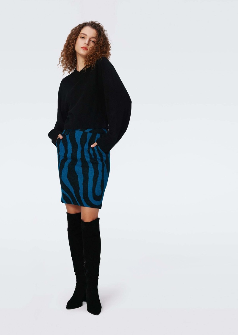 "DVF - Ethel Jacquard Skirt by Diane Von Furstenberg