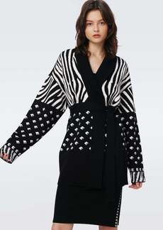 "DVF - Lee Knit Jacquard Cardigan by Diane Von Furstenberg