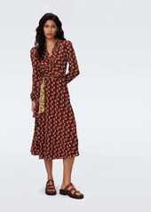 "DVF - Phoenix Reversible Mesh Wrap Dress by Diane Von Furstenberg