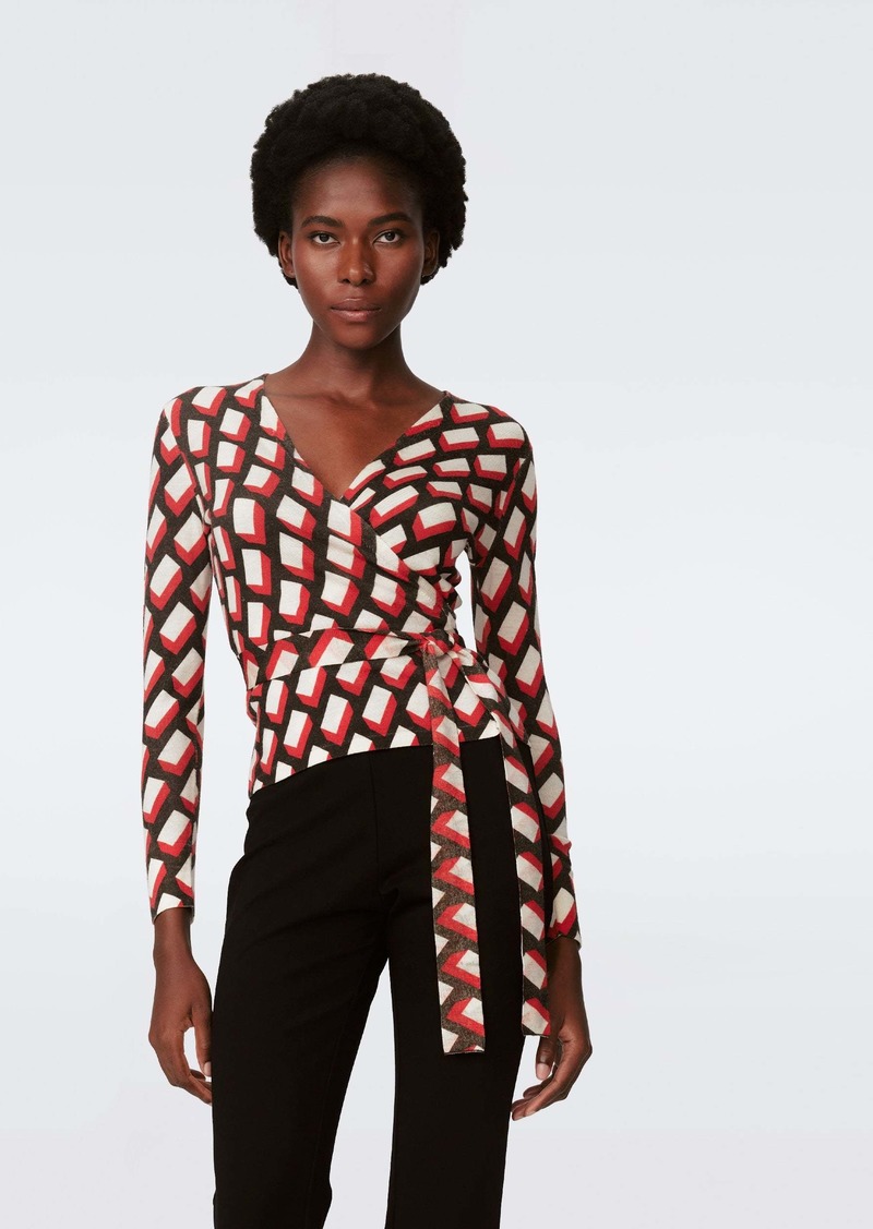 "DVF - Vincente Wool Wrap Top by Diane Von Furstenberg