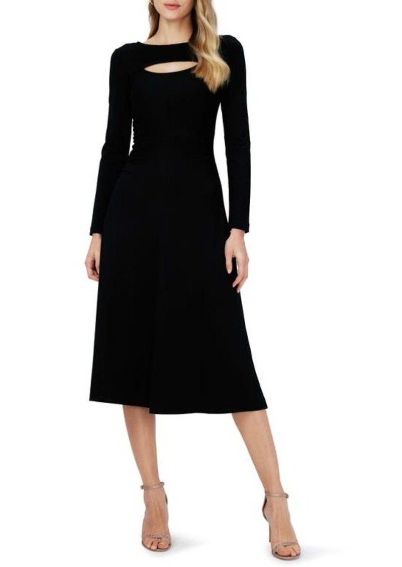 Diane Von Furstenberg DVF Andreina Keyhole Cutout Long Sleeve Sweater Dress