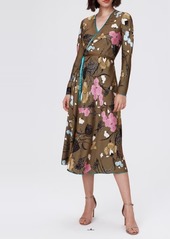 Diane von Furstenberg Anika Long Sleeve Reversible Wrap Dress
