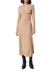 Diane von Furstenberg Astrid Long Sleeve Wool & Cashmere Wrap Sweater Dress