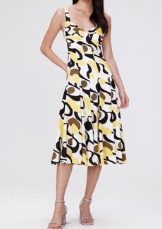 Diane von Furstenberg Beth Abstract Print Fit & Flare Midi Dress