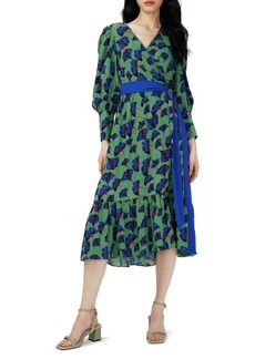Diane Von Furstenberg DVF Blade Floral Long Sleeve Midi Dress
