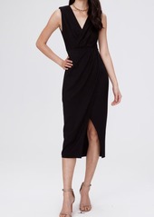 Diane von Furstenberg Hallie Sleeveless Faux Wrap Midi Dress