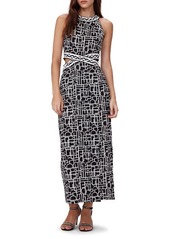 Diane von Furstenberg Zeus Logo Print Dress