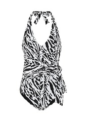 Diane Von Furstenberg Elena tiger-print swimsuit