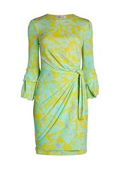 Diane Von Furstenberg Faridah Print Side-Knot Sheath Dress
