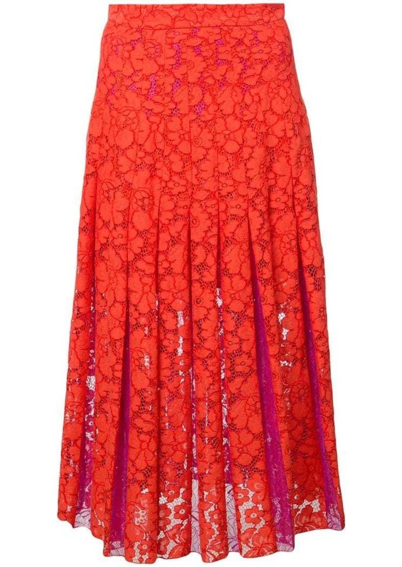 Diane Von Furstenberg floral lace embroidered skirt | Skirts