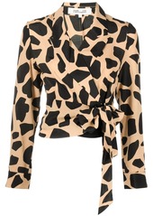Diane Von Furstenberg giraffe-print blouse