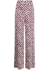 Diane Von Furstenberg graphic-print flared trousers