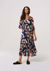 Diane Von Furstenberg Jean Chiffon-Blend Wrap Dress in Wax Cloth Floral