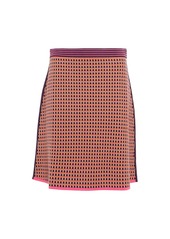 Diane von Furstenberg Juniper checked knit miniskirt