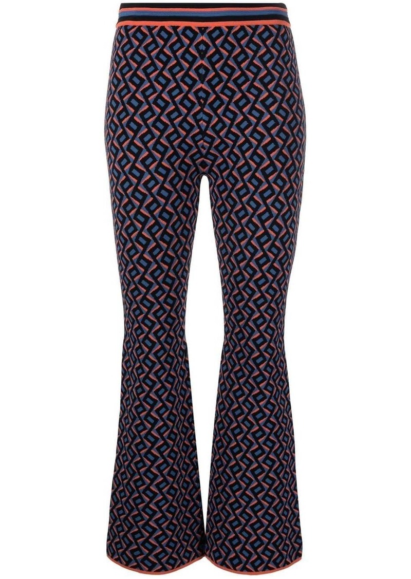 Diane Von Furstenberg Juno patterned jacquard trousers