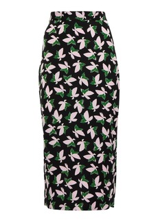 Diane Von Furstenberg Kara floral cady pencil skirt