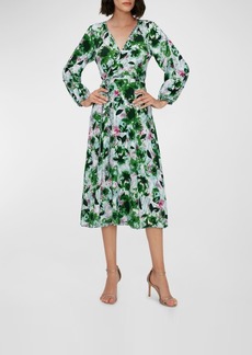 Diane Von Furstenberg Leo Reversible Wrap Midi Dress