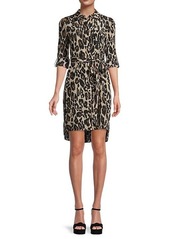 Diane Von Furstenberg Leopard-Print Silk Shirtdress