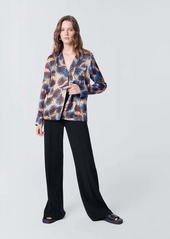 Diane Von Furstenberg Long-Sleeve Pajama-Style Top