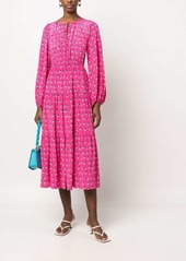 Diane Von Furstenberg long-sleeved round neck midi dress