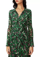 Diane Von Furstenberg Mackenzie Graphic Mesh Top