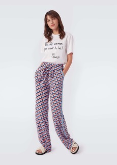 Diane Von Furstenberg Maslin Drawstring Pajama Pants