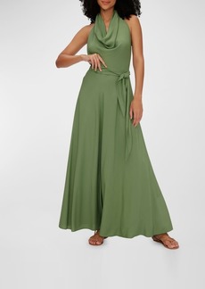 Diane Von Furstenberg McKibbin Sleeveless A-Line Halter Maxi Dress