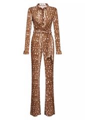 Diane Von Furstenberg Michele Jersey Fawn Jumpsuit