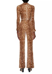 Diane Von Furstenberg Michele Jersey Fawn Jumpsuit