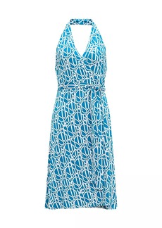 Diane Von Furstenberg Nishi Abstract Cotton-Blend Mini Wrap Dress