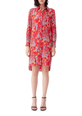 Diane Von Furstenberg Prita Floral-Print Self-Tie Shirtdress