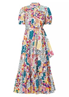 Diane Von Furstenberg Queena Belted Cotton Poplin Dress