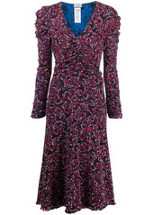 Diane Von Furstenberg ruched graphic-print midi dress