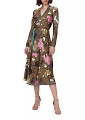 Diane Von Furstenberg Satin Reversible Midi-Dress