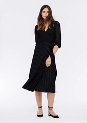 Diane Von Furstenberg Shelley Merino-Wool Wrap Dress in Black