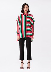 Diane Von Furstenberg Silk Crepe de Chine Oversized Shirt