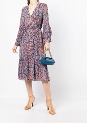 Diane Von Furstenberg snakeskin-print wrap dress