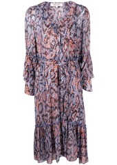 Diane Von Furstenberg snakeskin-print wrap dress