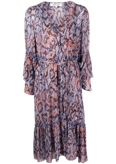 Diane Von Furstenberg snakeskin-print wrap dress