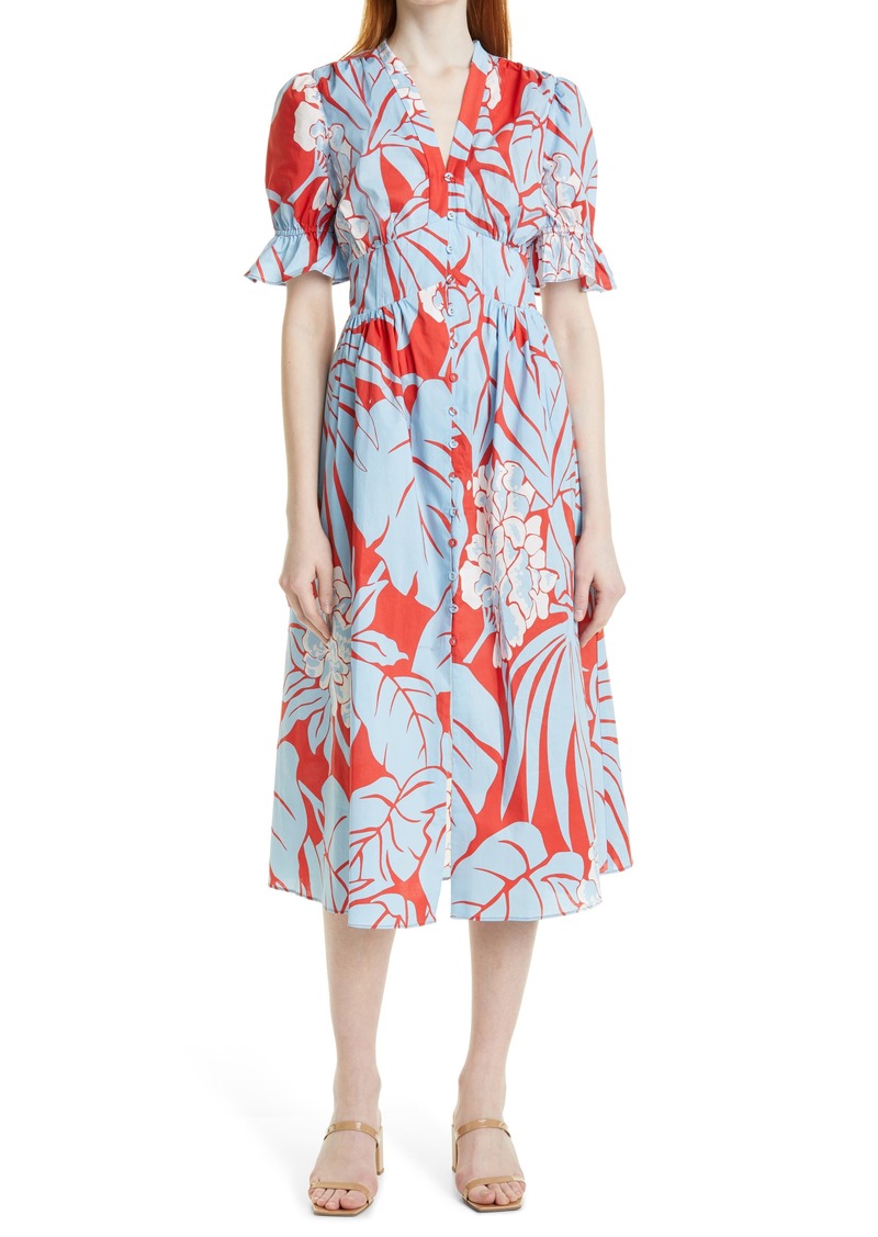 DIANE VON FURSTENBERG Pippa ruffled printed chiffon mini dress