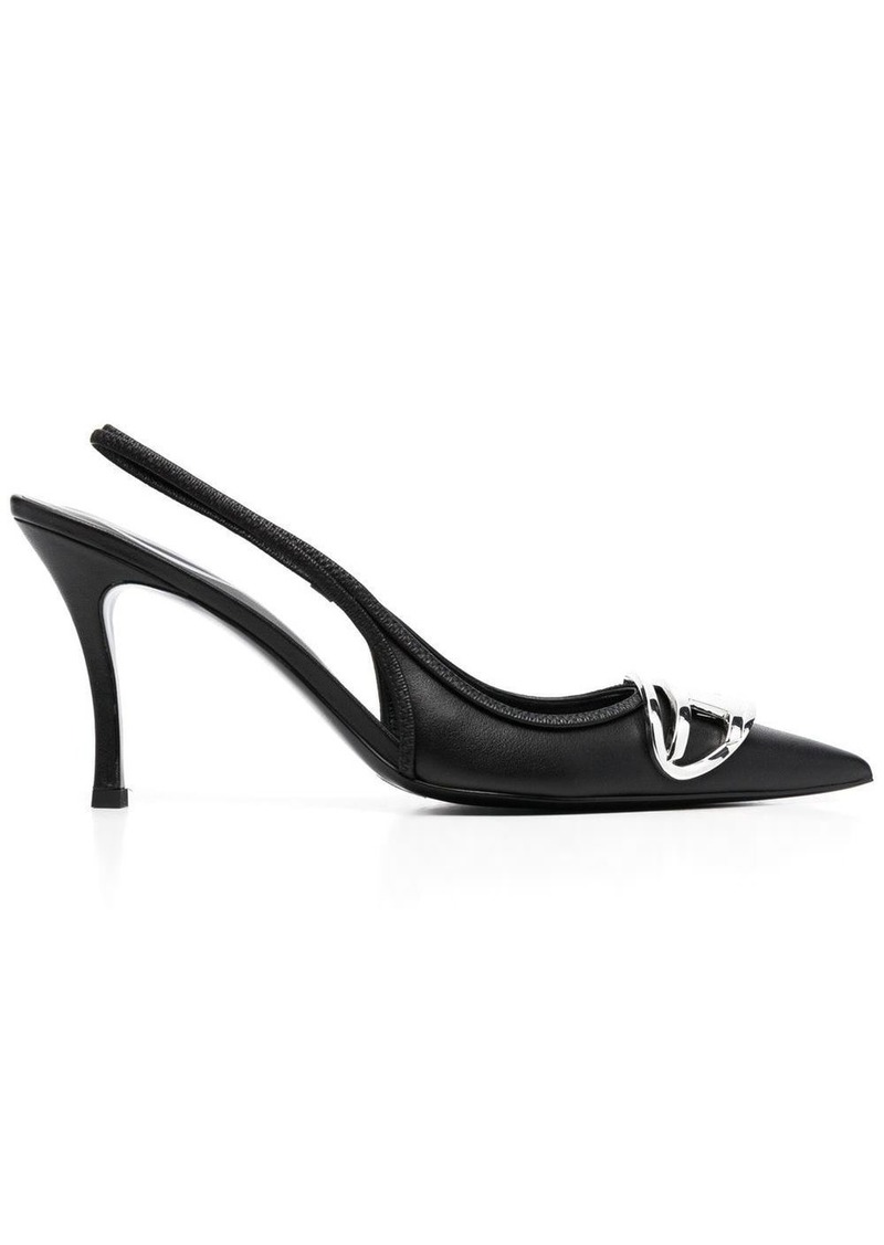 Diesel D-Venus 80mm leather slingback pumps