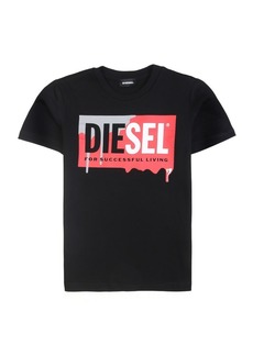 Diesel Black Drip Logo T-Shirts