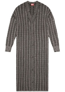Diesel M-Panagia cable-knit chenille maxi cardigan