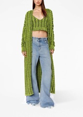 Diesel M-Panagia cable-knit chenille maxi cardigan
