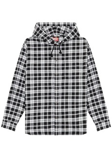 Diesel S-Dewny checked hooded shirt