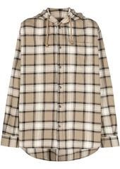 Diesel S-Dewny checked hooded shirt